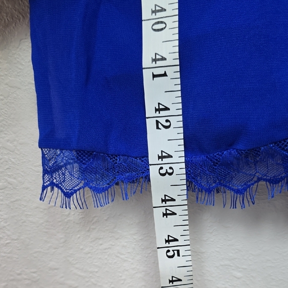 Dress the Population - Corey Chiffon Royal Blue Fit & Flare Romantic Dress - Picture 10 of 15